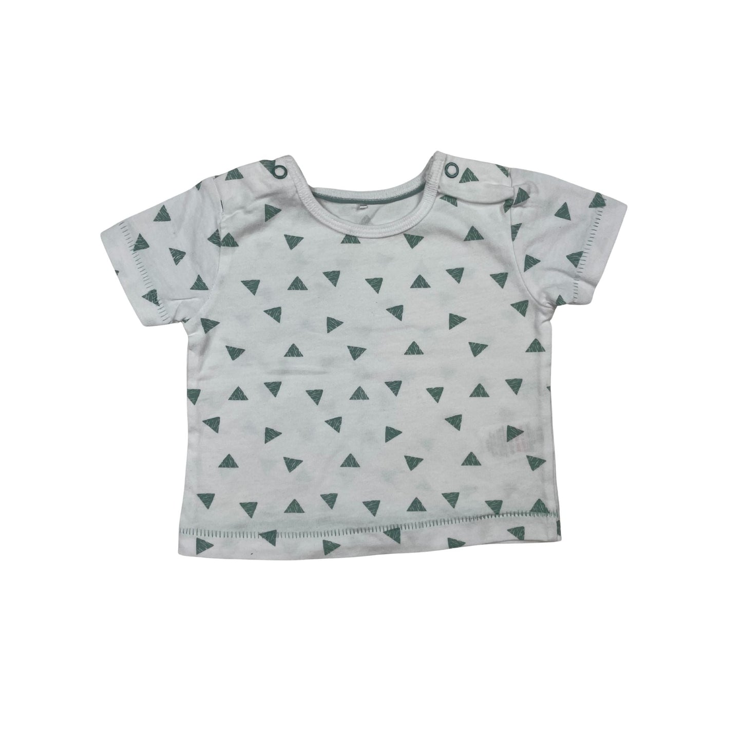 Weißes T-Shirt, Jungen, Mädchen, Größe 0-3 Monate