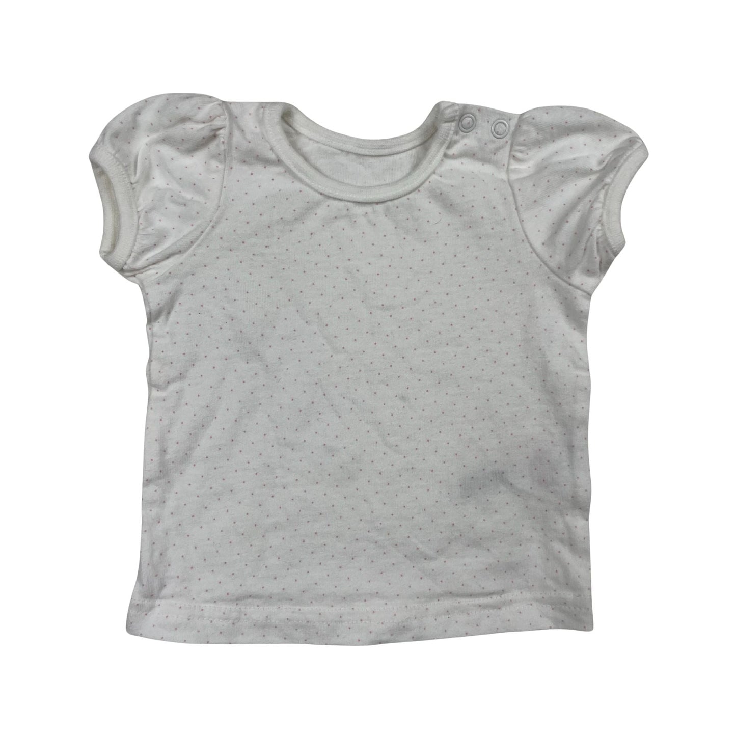 Weißes T-Shirt, Mädchen, Größe 56, up to 1 Month