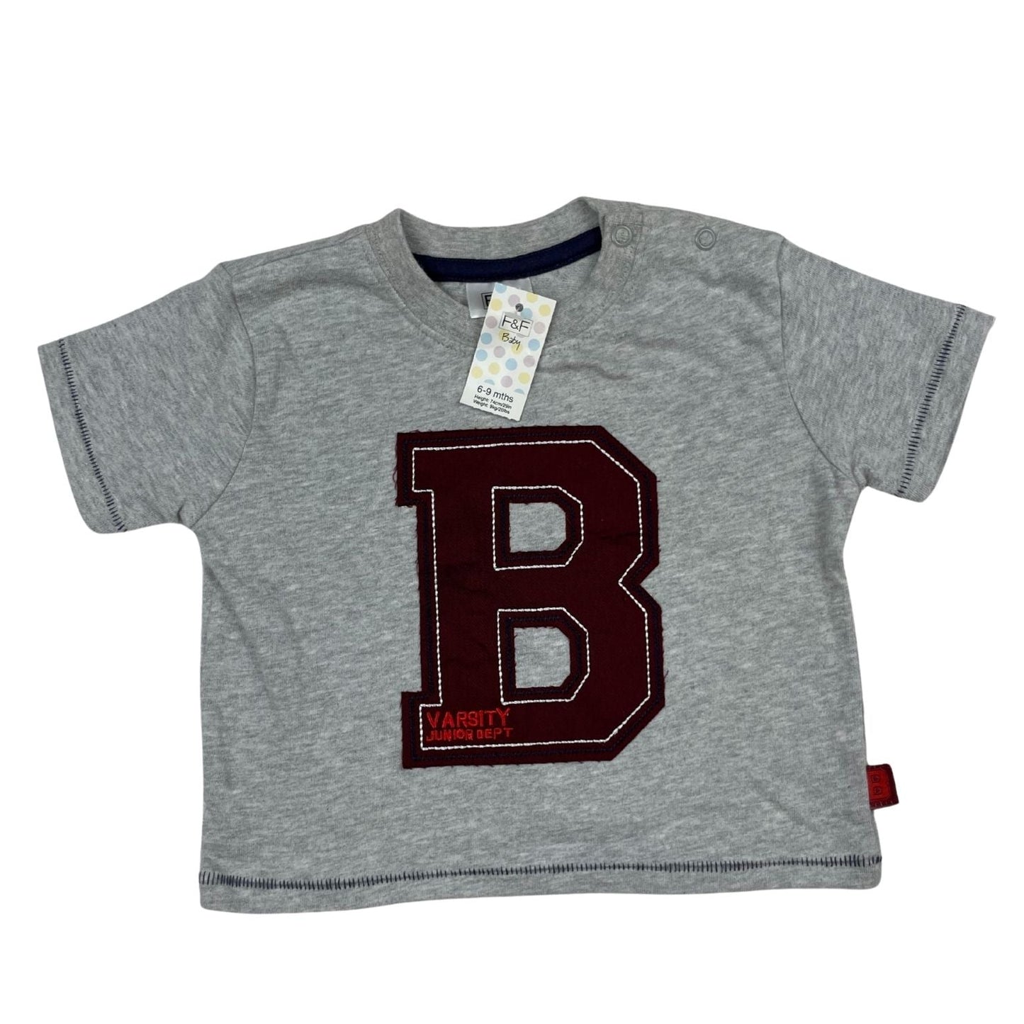 Graues T-Shirt, Jungen, Größe 68, 6-9 Monate