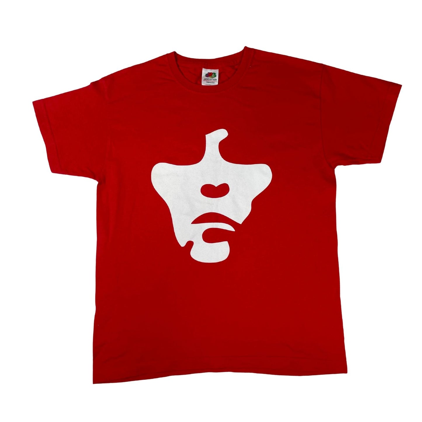 Rotes Fruit of the Loom T-Shirt mit Grafikdruck