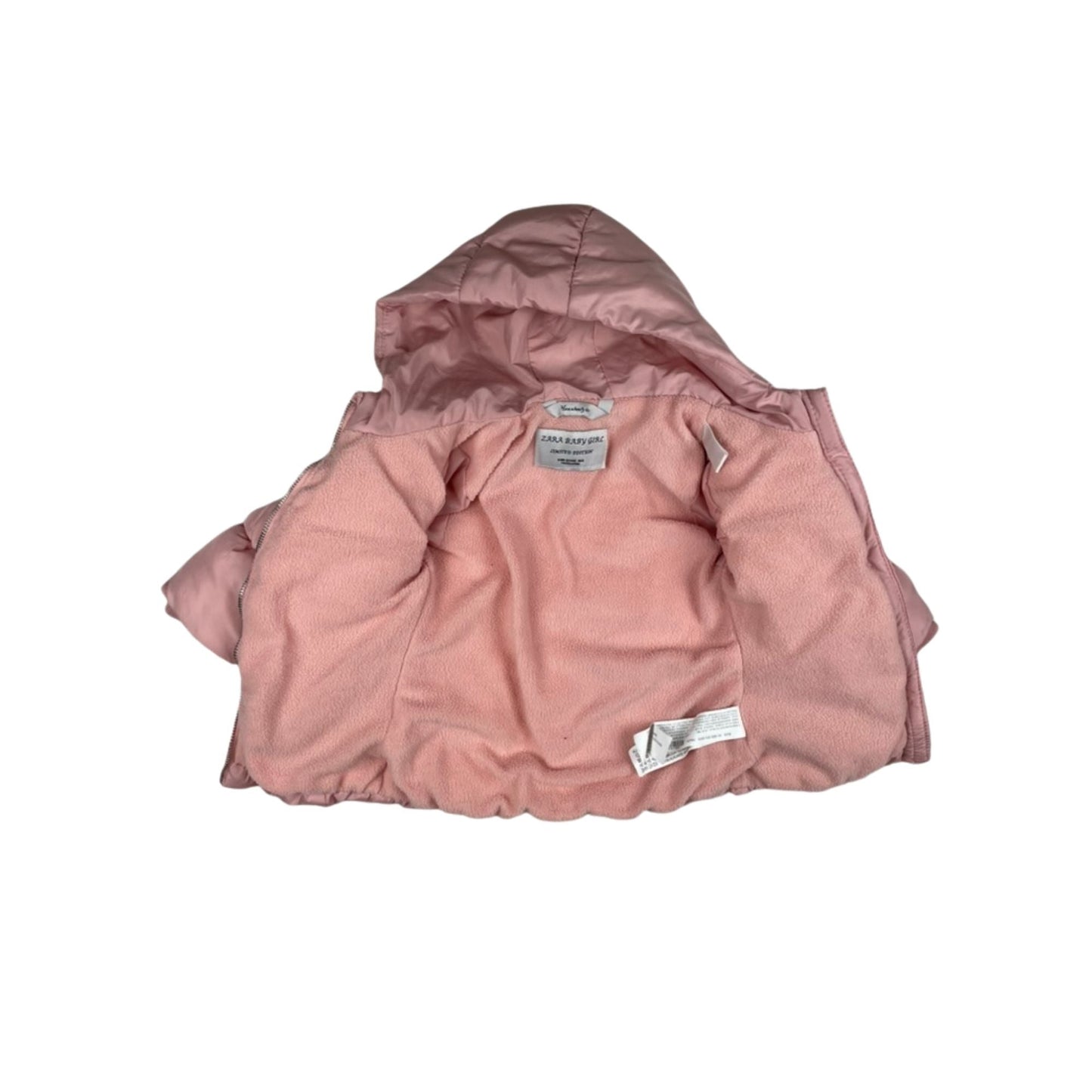 Warme Rosa Kinderjacke mit Kapuze