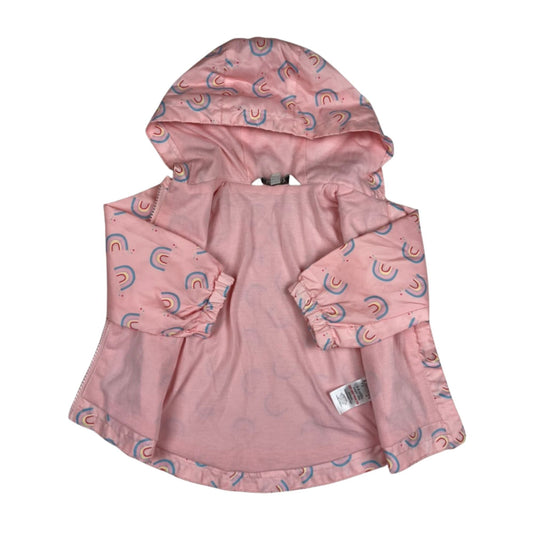 Leichte Kapuzenjacke mit Regenbogen-Print