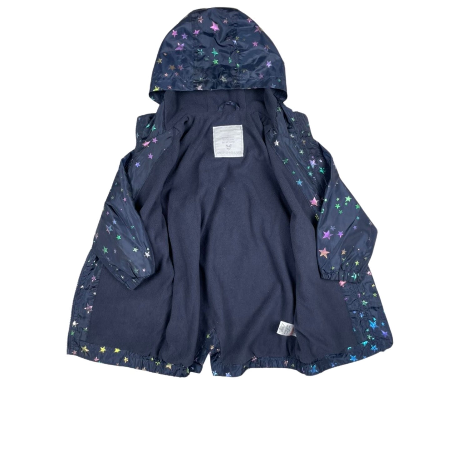 Regenjacke mit Fleecefutter – Sternenmuster