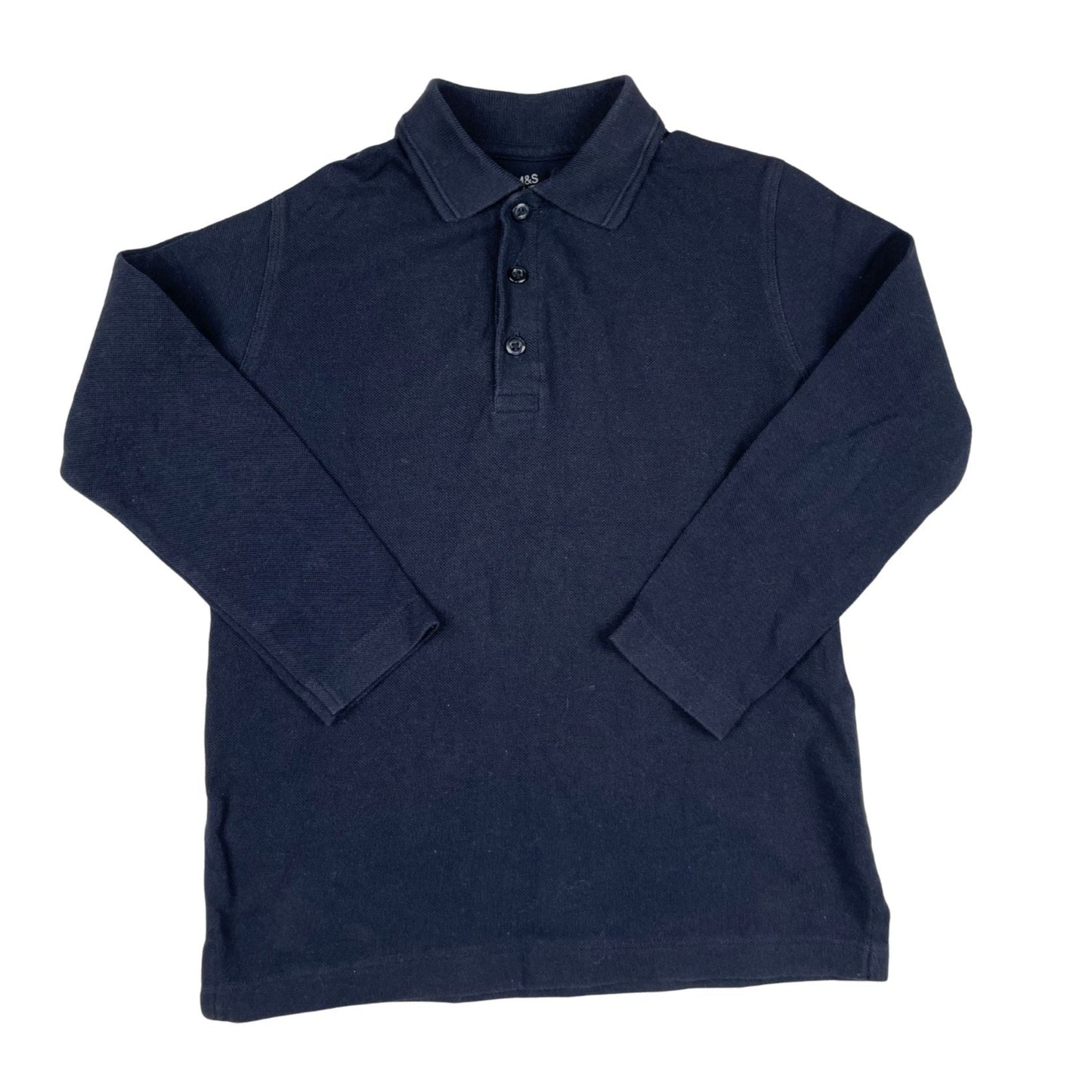 Langarm-Poloshirt dunkelblau