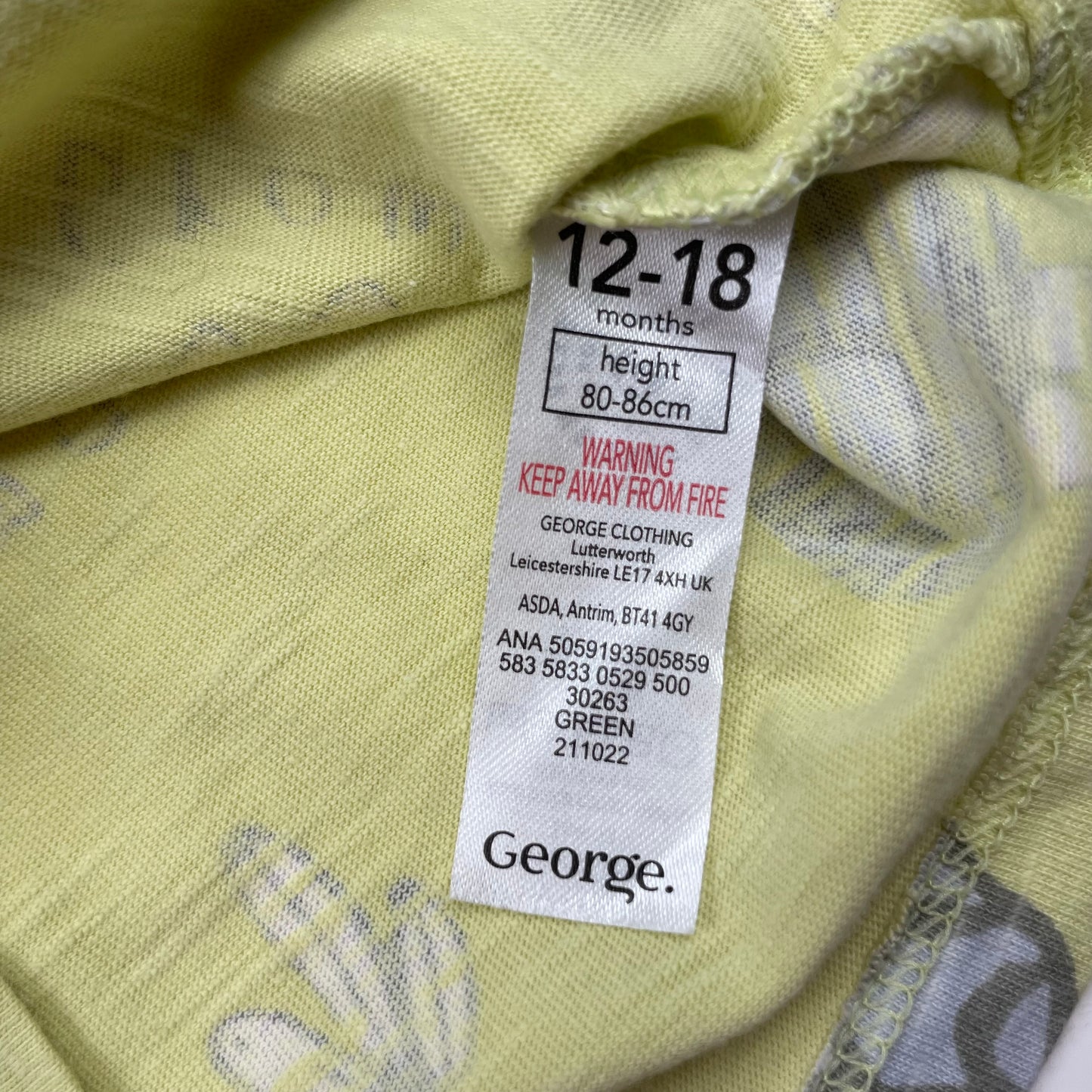 Gelbes T-Shirt mit Schildkrötenmuster für Kleinkinder – label