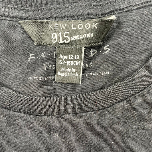 Schwarzes T-Shirt mit Friends-Aufdruck für Kinder – label