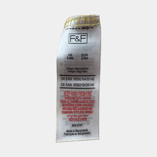 Gelber Body mit Affenmuster und kurzen Ärmeln – label