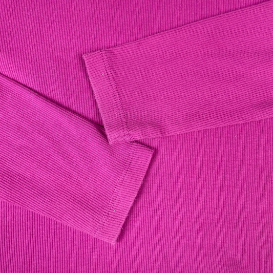 Lila Rollkragen-Longsleeve von Nutmeg mit Rippstruktur, Größe 6–7 Jahre – detail