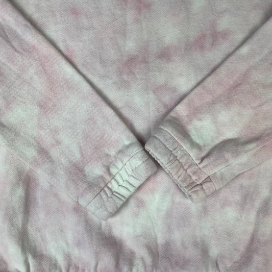 Rosa-weißes Tu Sweatshirt mit Batikmuster, Größe 146 (11 Jahre) – detail