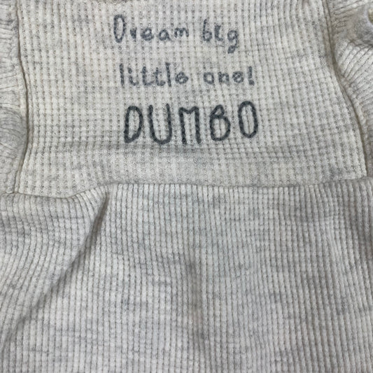 Graues Disney Baby x Tu Trägerkleid mit Dumbo-Motiv, Größe 6–9 Monate – detail