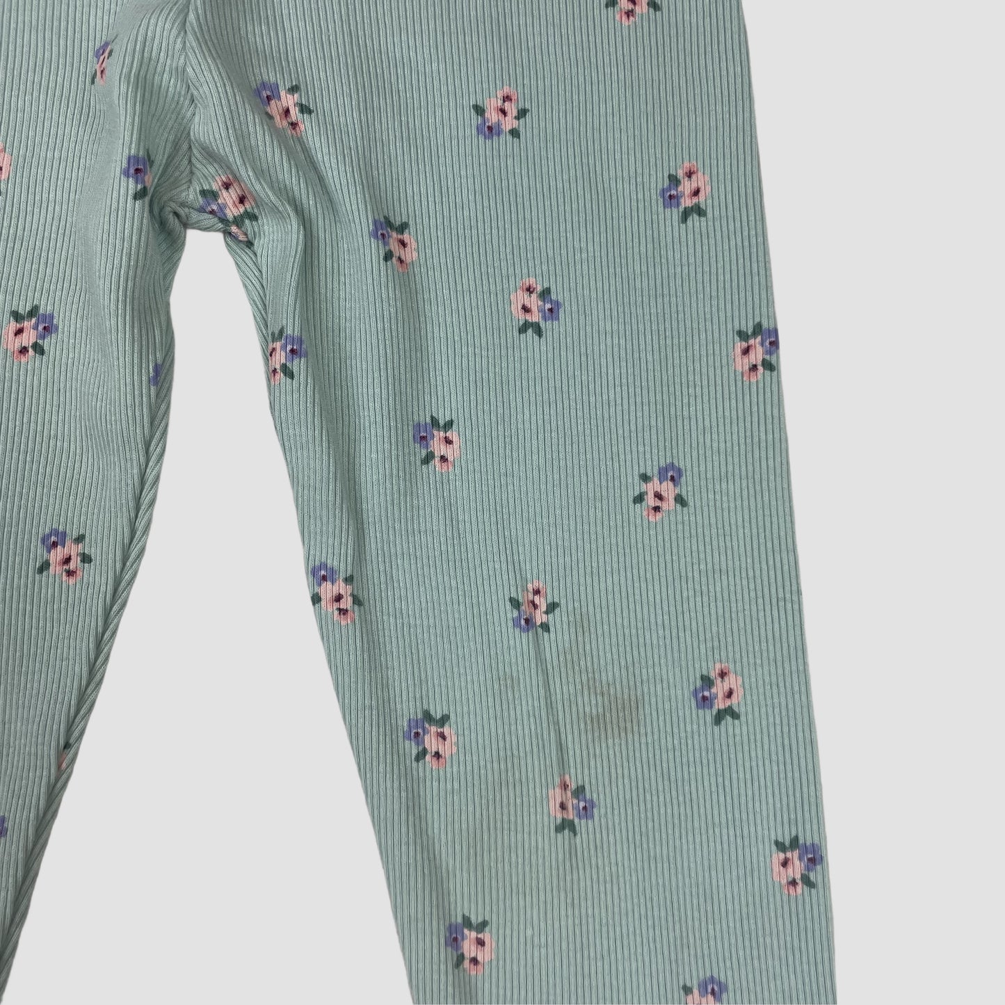 Mintgrüne Leggings von George mit Blumenmuster, Größe 3–4 Jahre – detail