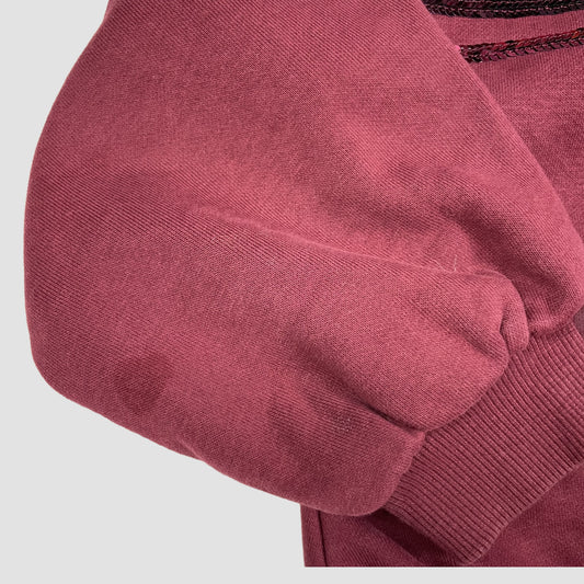 Bordeauxrotes Nutmeg Sweatshirt mit Paillettenmuster, Größe 4–5 Jahre – detail