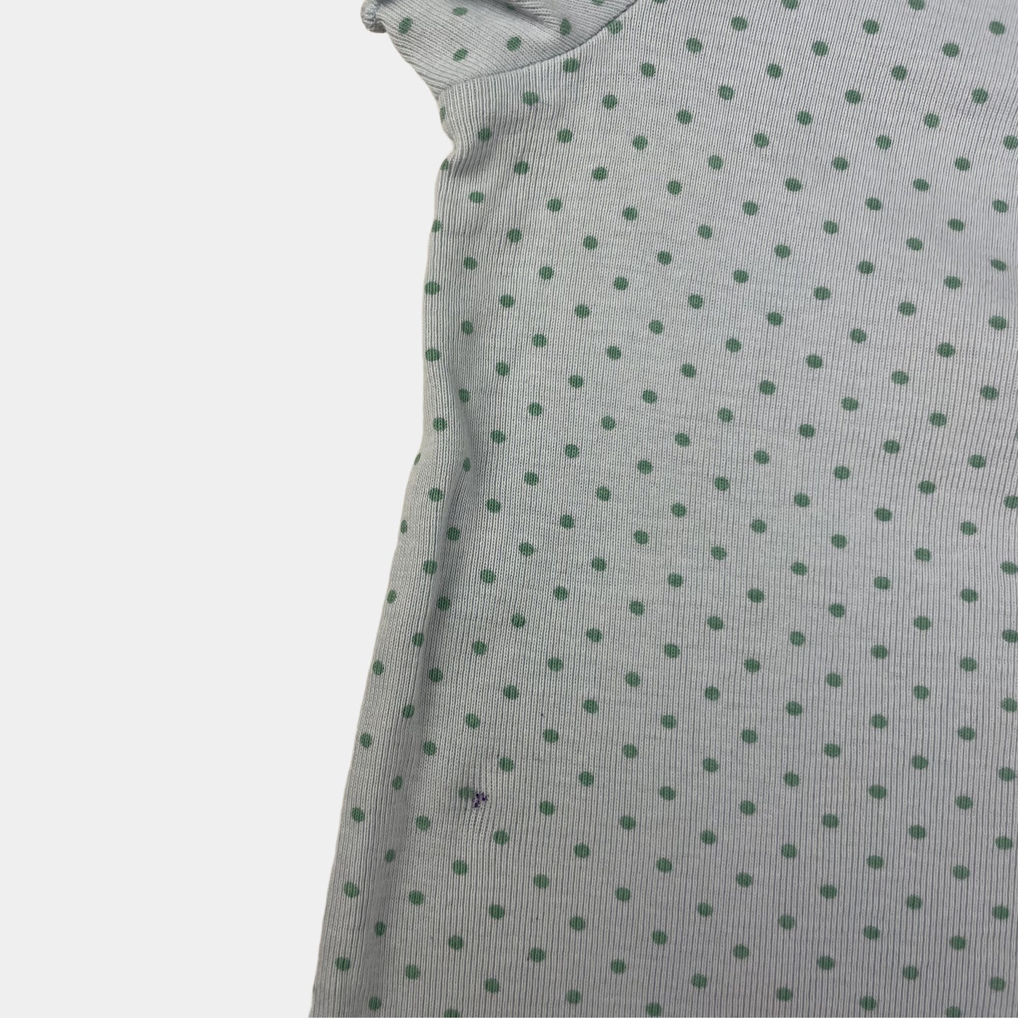 Hellblaues gepunktetes Kinder-T-Shirt, Größe 116 – detail