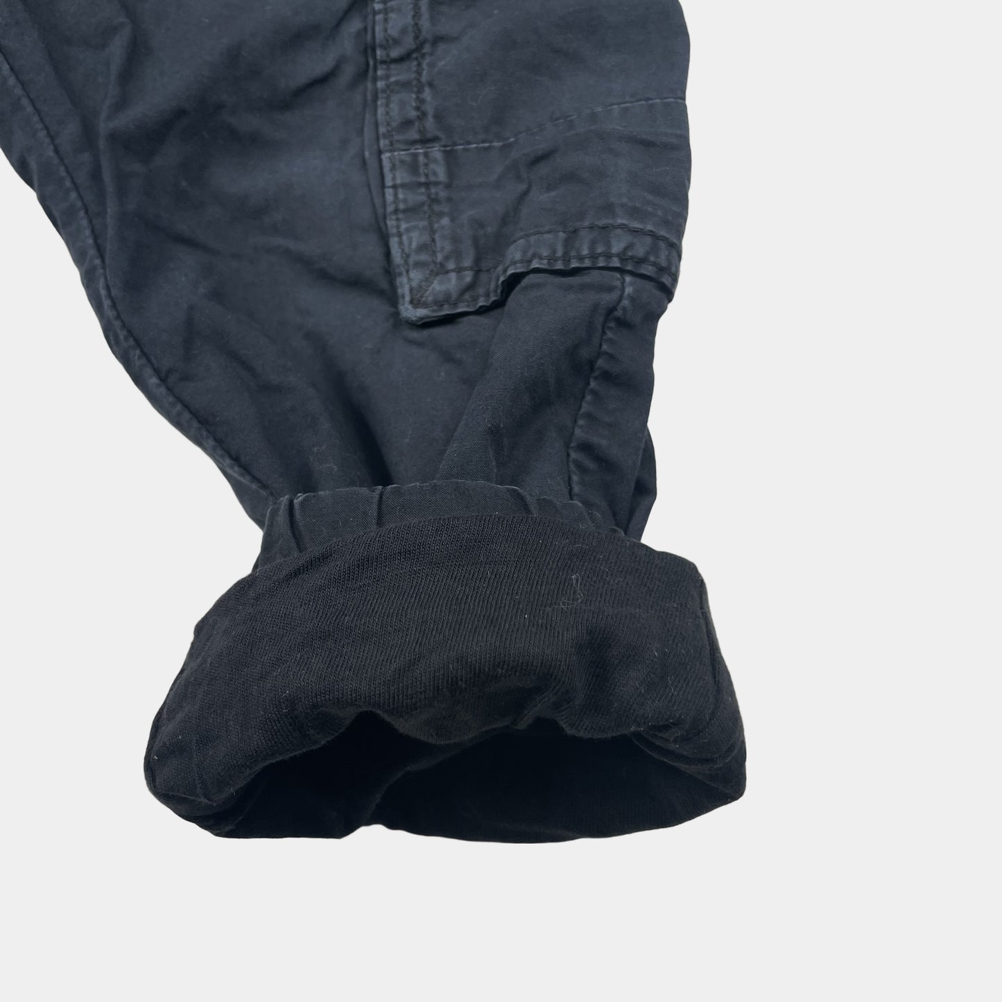 Dunkelblaue Cargohose für Kleinkinder mit elastischem Bund, Kordelzug und Seitentaschen, Größe 92 – fabric