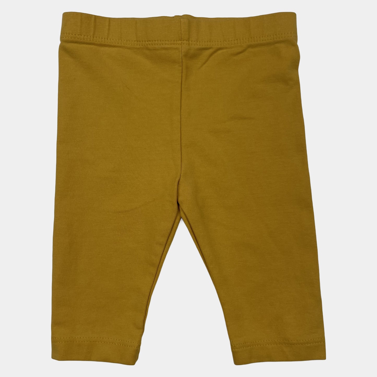 Gelbe Baby-Leggings aus Baumwolljersey, einfarbig