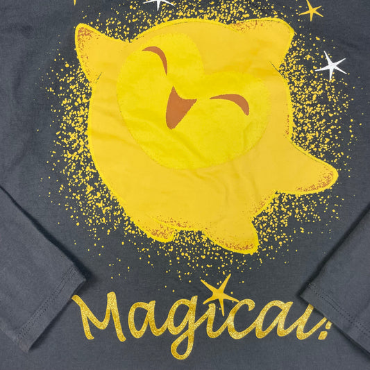 Graues Langarmshirt mit "Magical"-Motiv von Disney für Mädchen, Größe 9–10 Jahre – detail