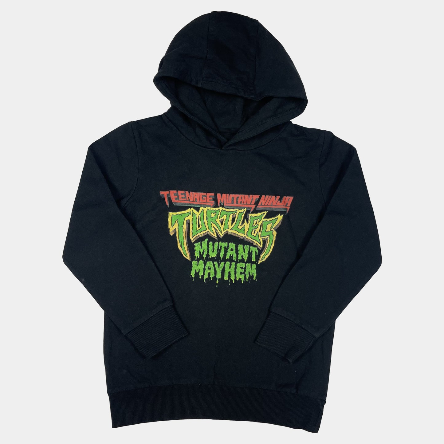 Schwarzer Kapuzenpullover mit Ninja Turtles Print für Kinder