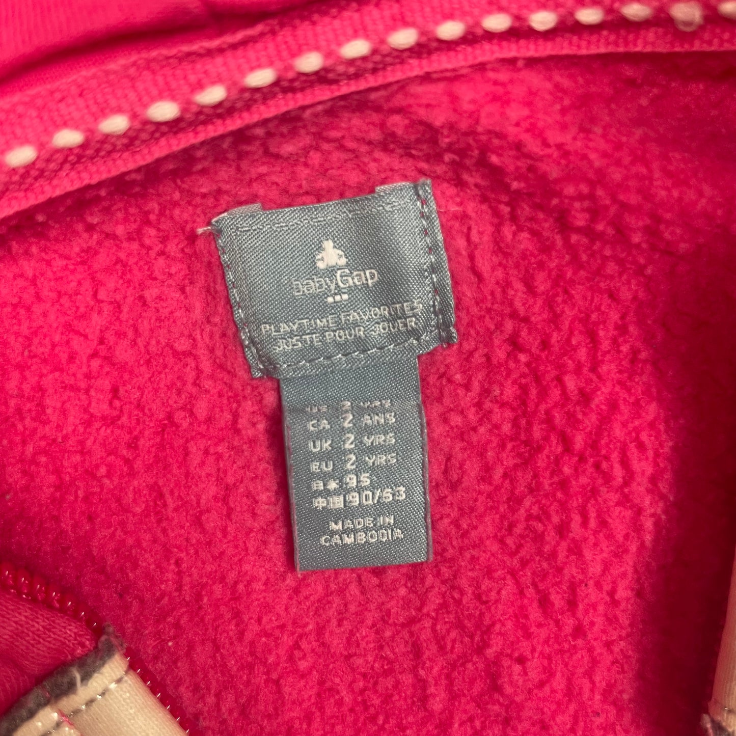 Rosa Kapuzenjacke mit Logo-Aufdruck auf der Vorderseite – label