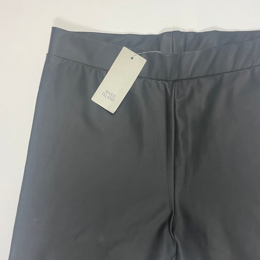 Graue Leggings aus Polyester mit elastischem Bund – detail