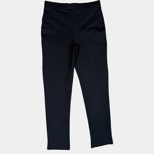 Dunkelblaue Kinderhose mit elastischem Bund und schmalem Bein – back