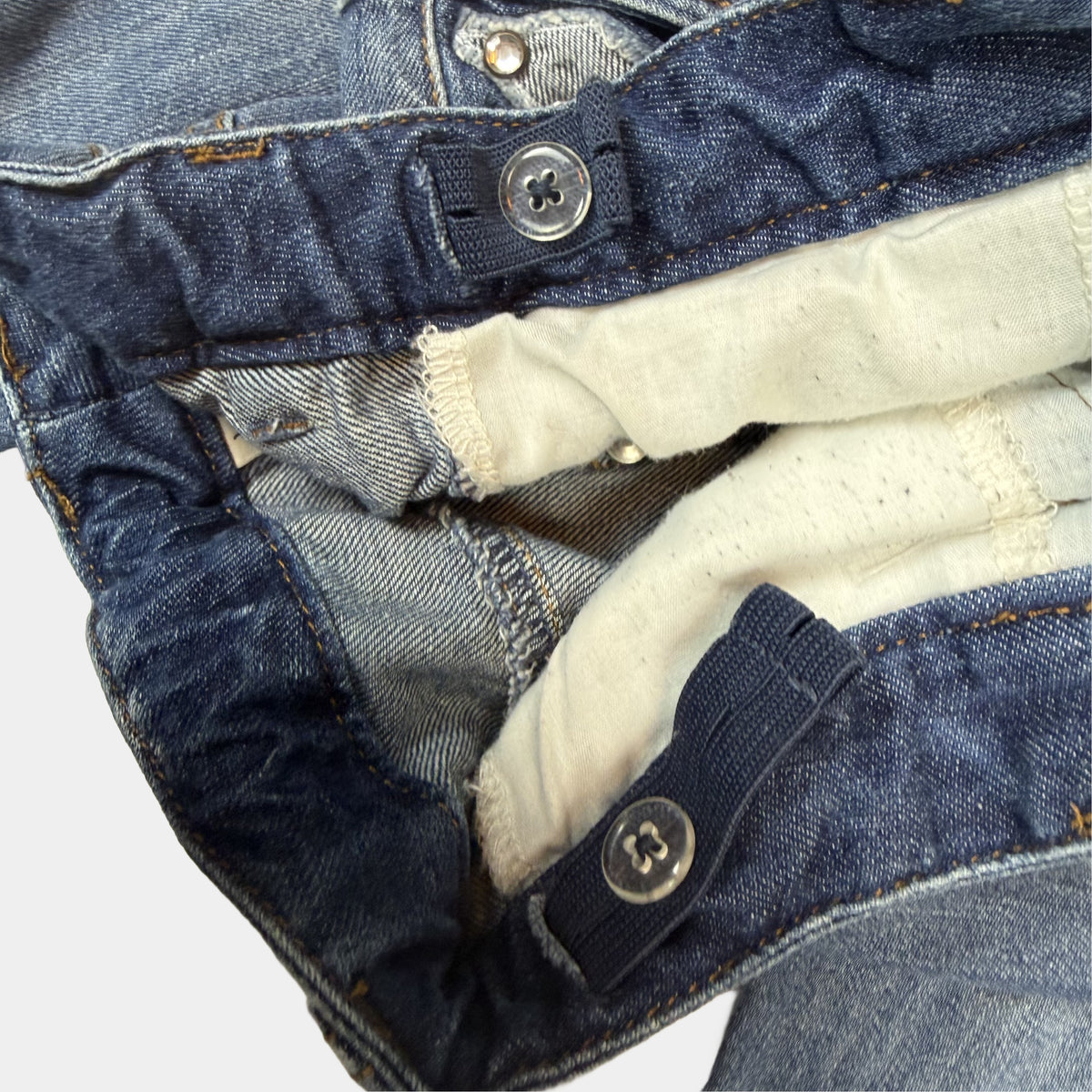 Blaue Kinder-Jeans aus Denim mit Nieten-Details und Stern-Applikation, Next – inside