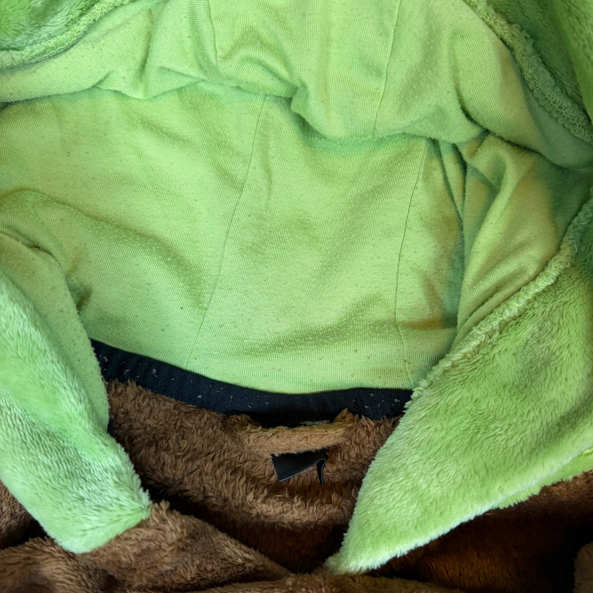 Brauner Frottee-Bademantel mit Kapuze und Star-Wars-Motiv für Kinder – fabric