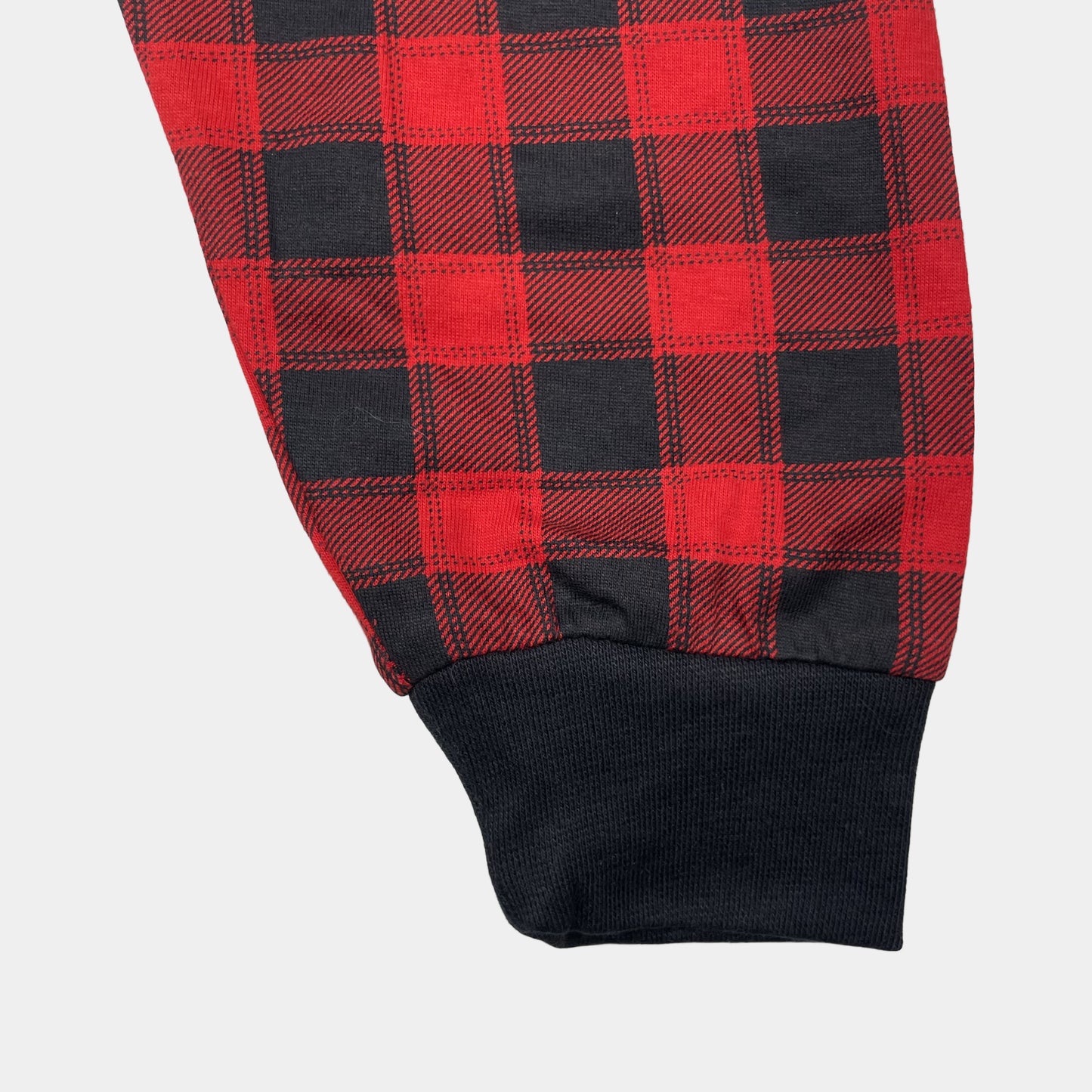 Karierte rote und schwarze Pyjamahose für Kinder, Größe 3-4 Jahre – detail
