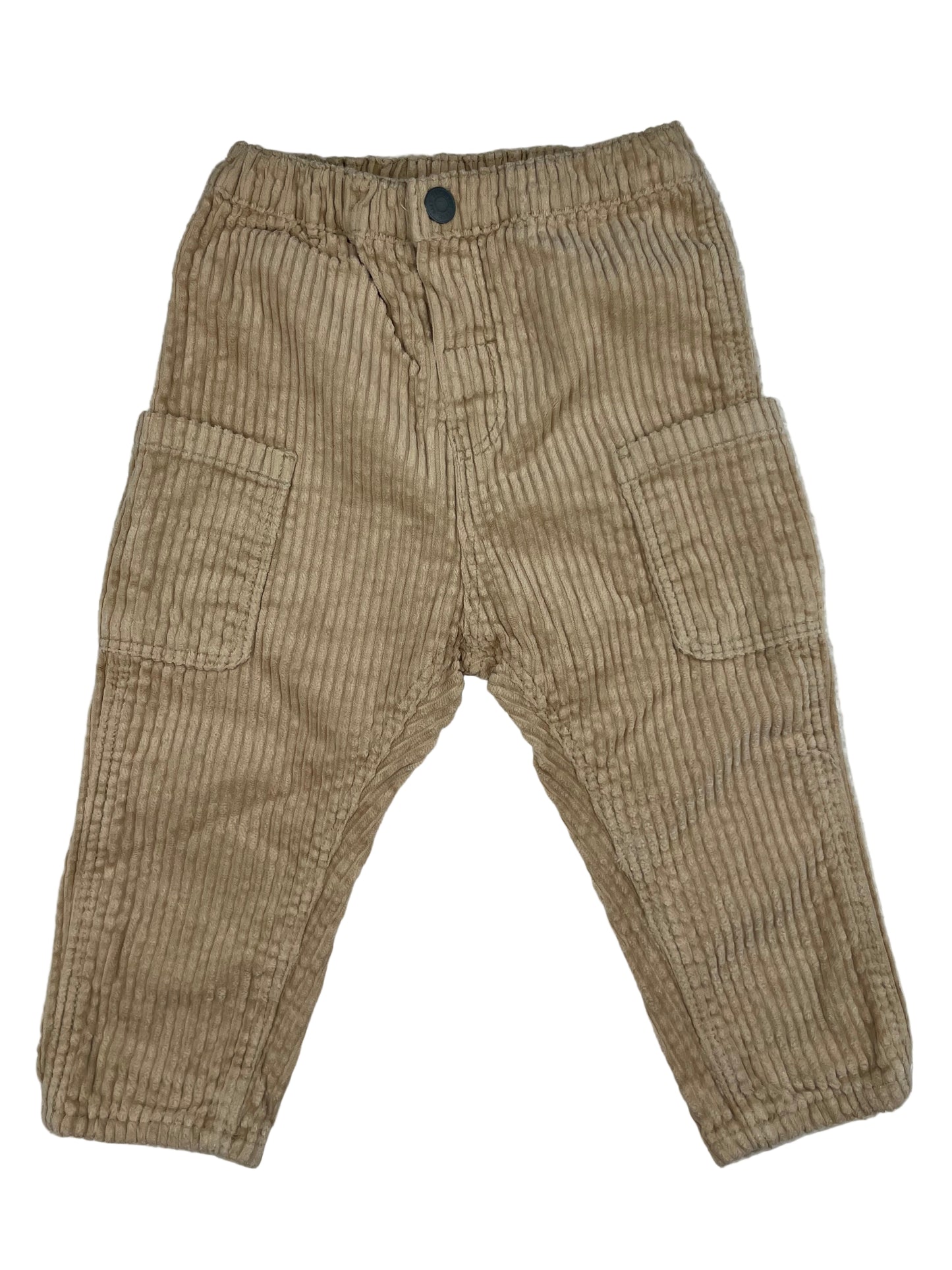 Beige Cordhose von H&M mit Taschen, Größe 86 – front