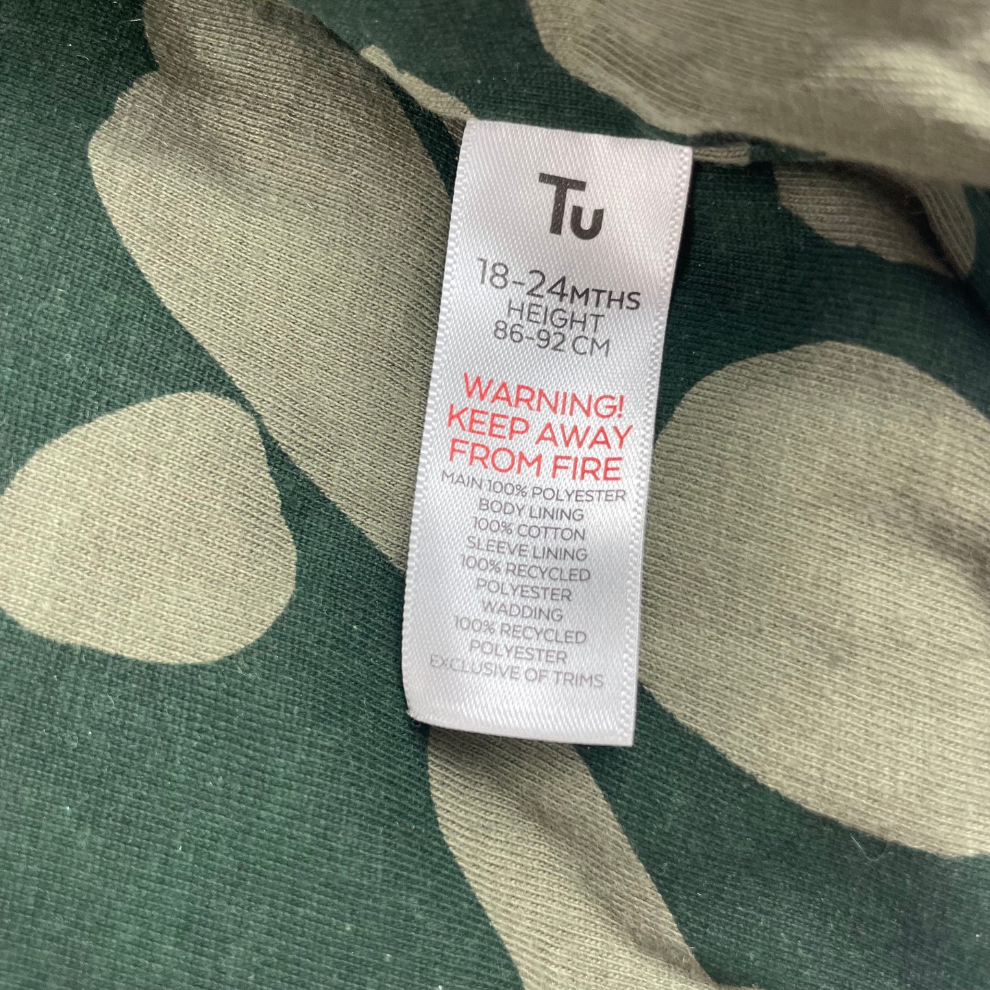 Grüne Steppweste mit Kapuze für Kinder – label