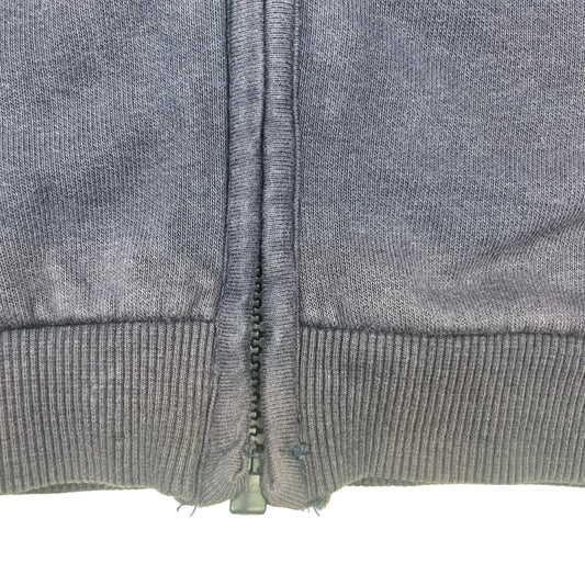 Dunkelblaue Kinder-Sweatjacke mit Kapuze und Reißverschluss von George, Größe 3–4 Jahre – detail