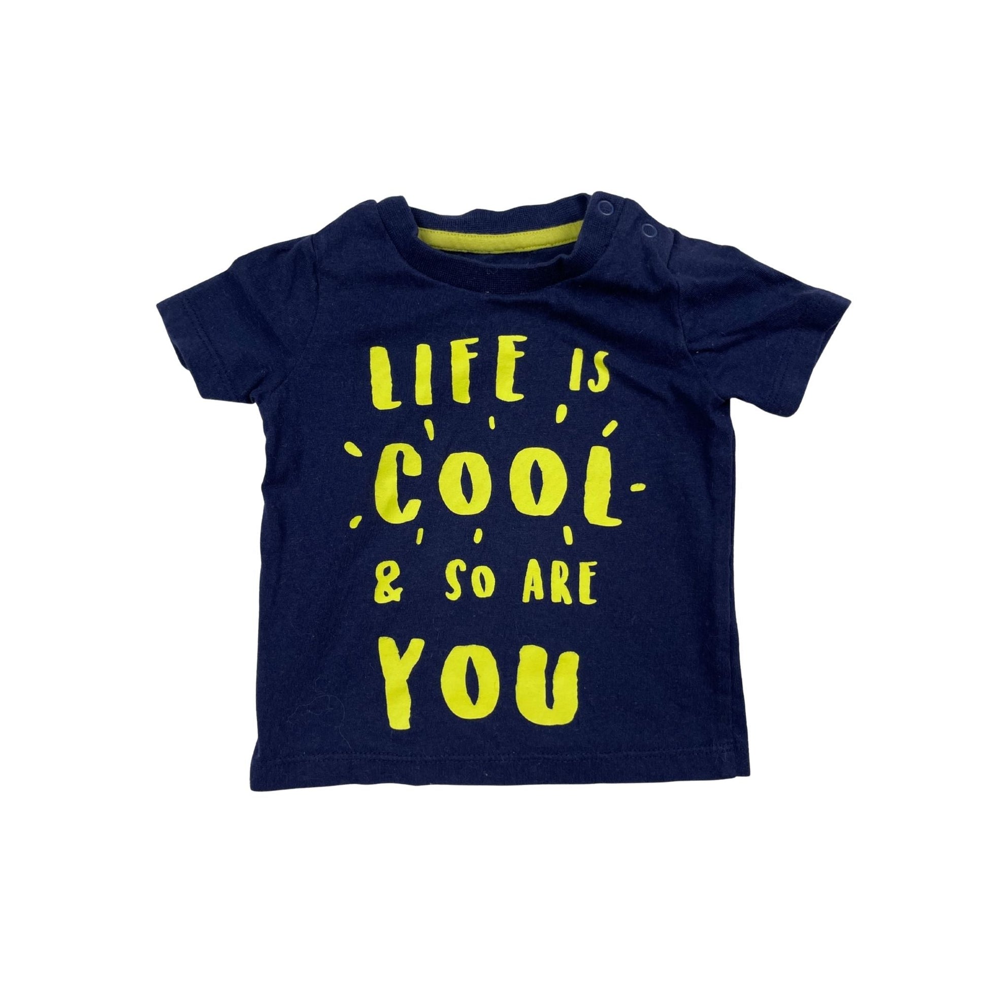 Dunkelblaues T-Shirt, Jungen, Größe 56, up to 1 Month