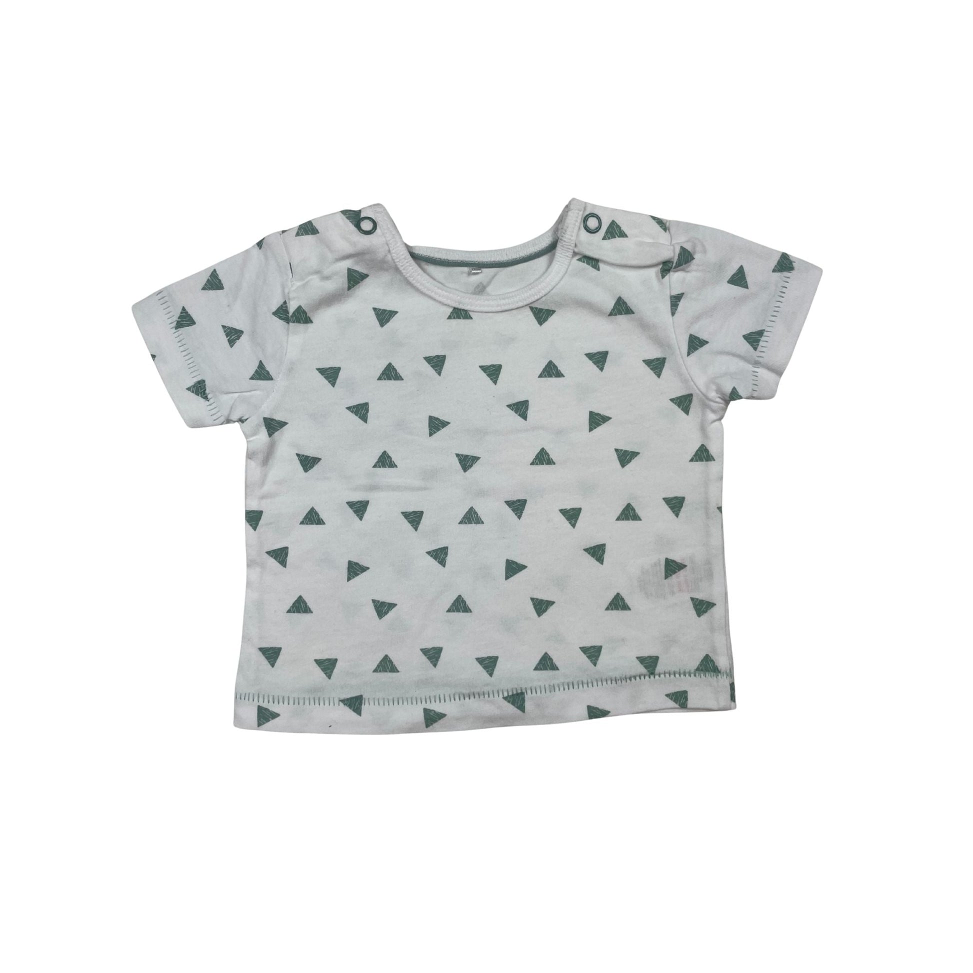 Weißes T-Shirt, Jungen, Mädchen, Größe 0-3 Monate