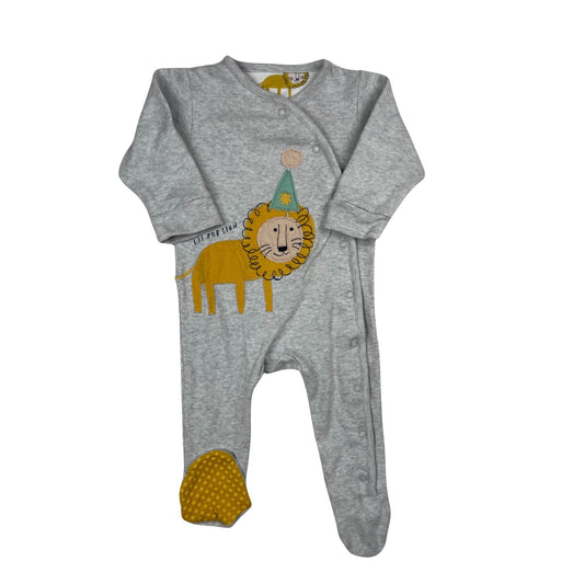 Grauer Strampler/ Schlafanzug, Jungen, Mädchen, Größe 74, 9-12 Monate