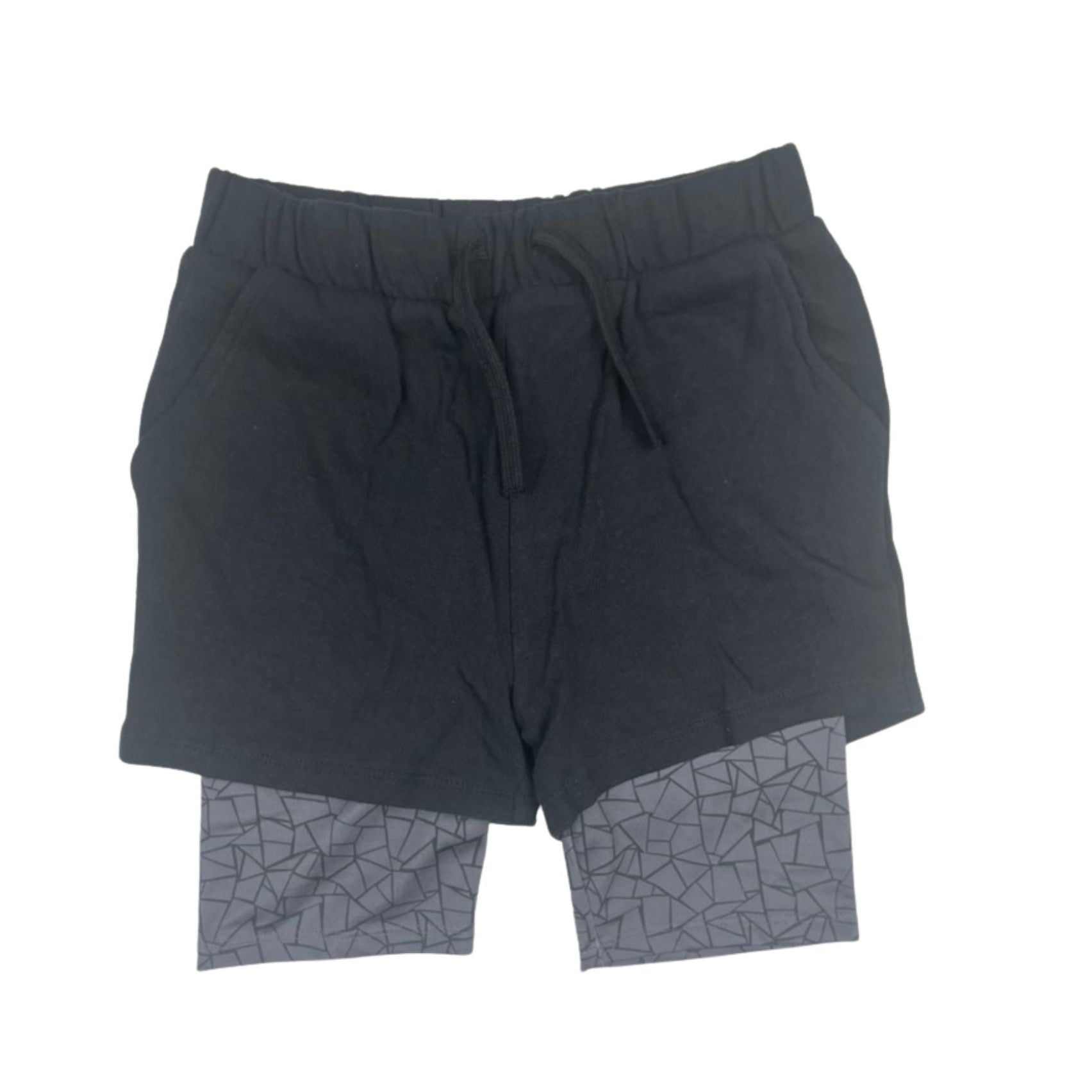 Schwarze Sportshorts, Jungen, 7 Jahre