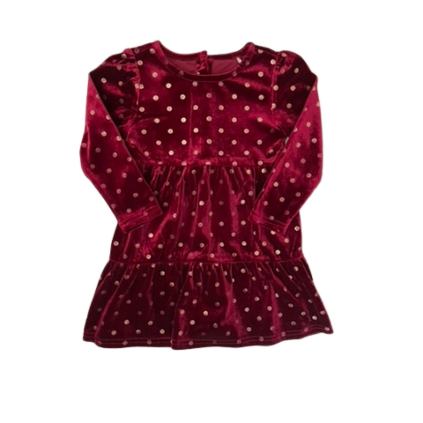 Weinrotes Kleid, Mädchen, 12-18 Monate