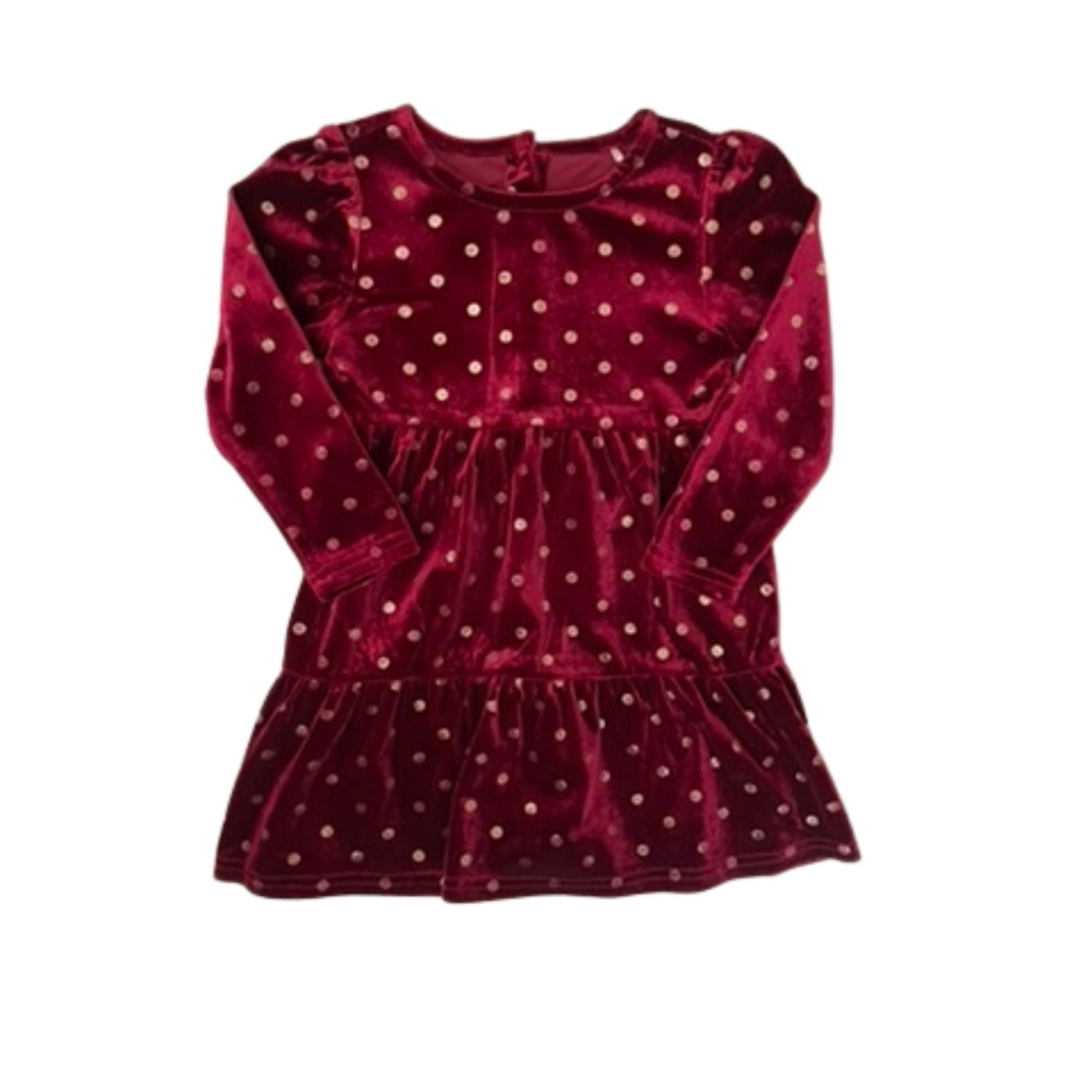 Weinrotes Kleid, Mädchen, 12-18 Monate