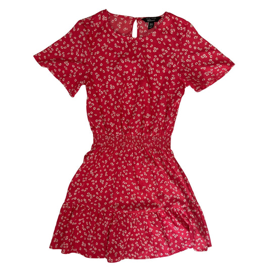 Rotes Sommerkleid mit Blumenmuster von New Look
