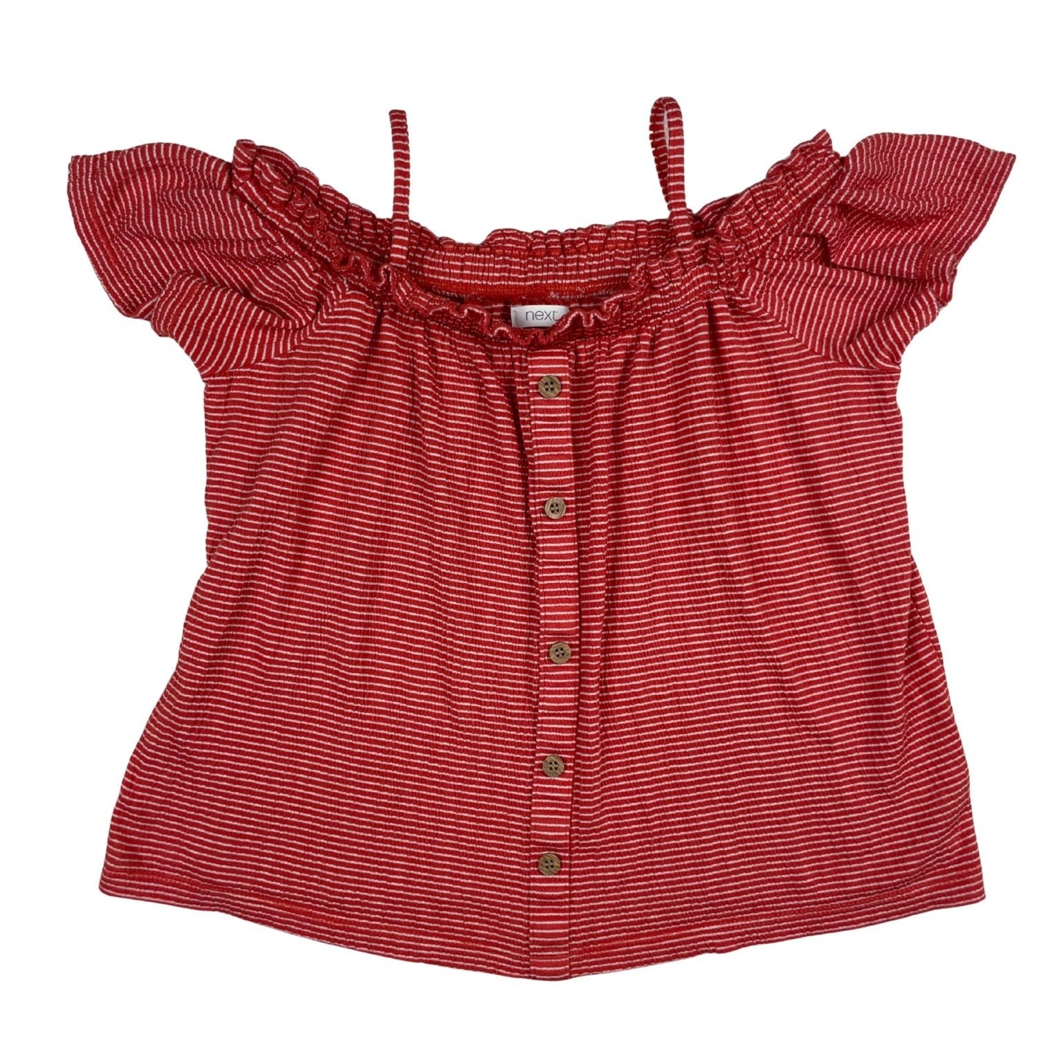 Gestreiftes Off-Shoulder-Top in Rot