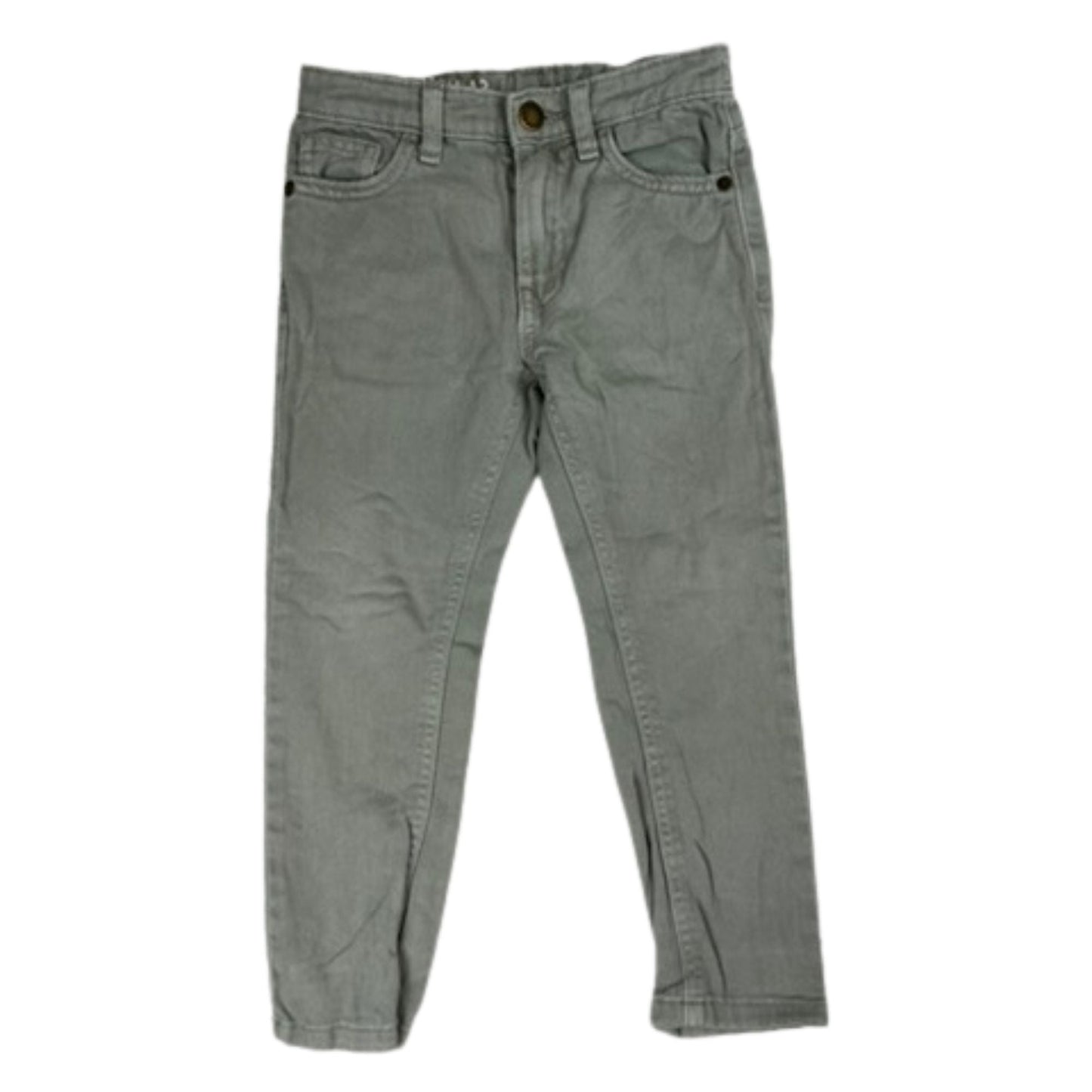 Grüne Kinderhose aus Baumwolle mit verstellbarem Bund