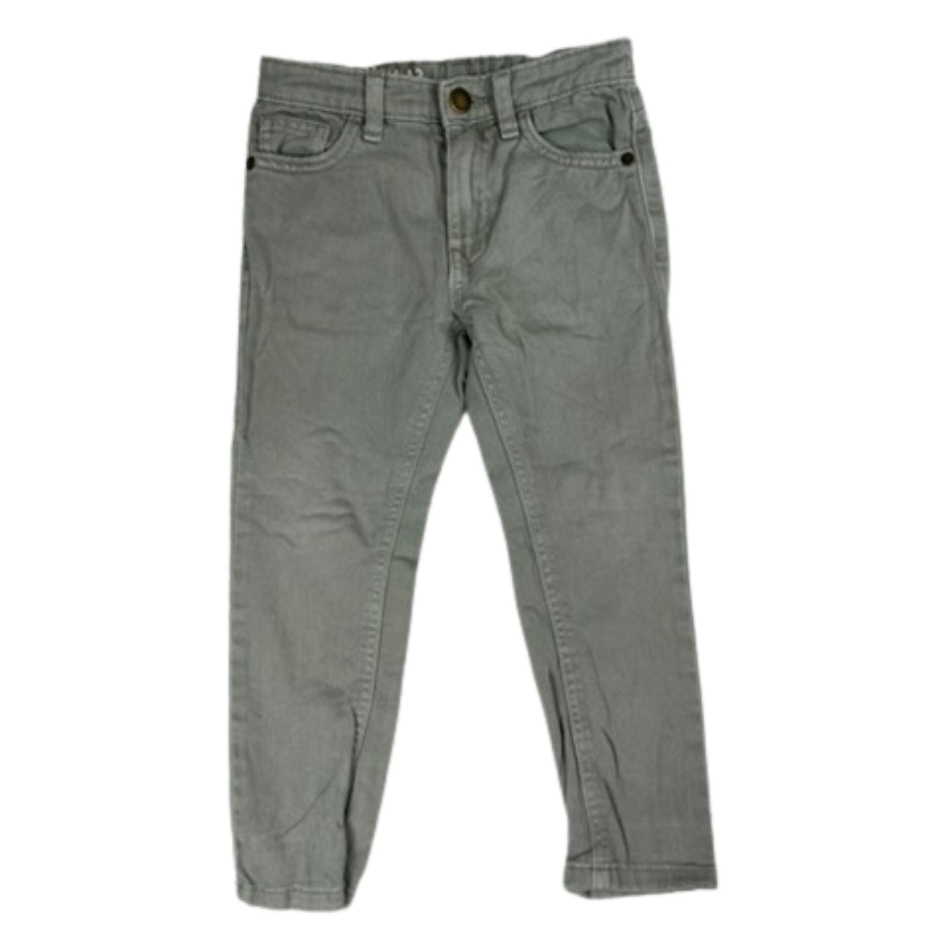 Grüne Kinderhose aus Baumwolle mit verstellbarem Bund