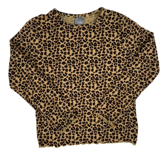 Langarmshirt mit Leopardenmuster von Next in Größe 3–4.