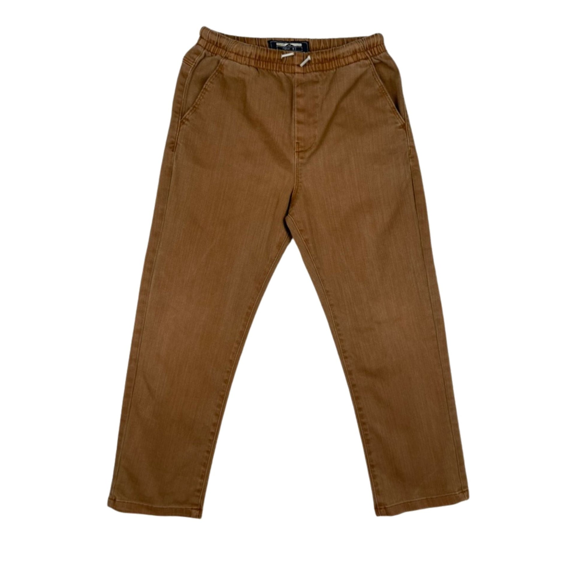 Braune Kinderjeans mit elastischem Bund