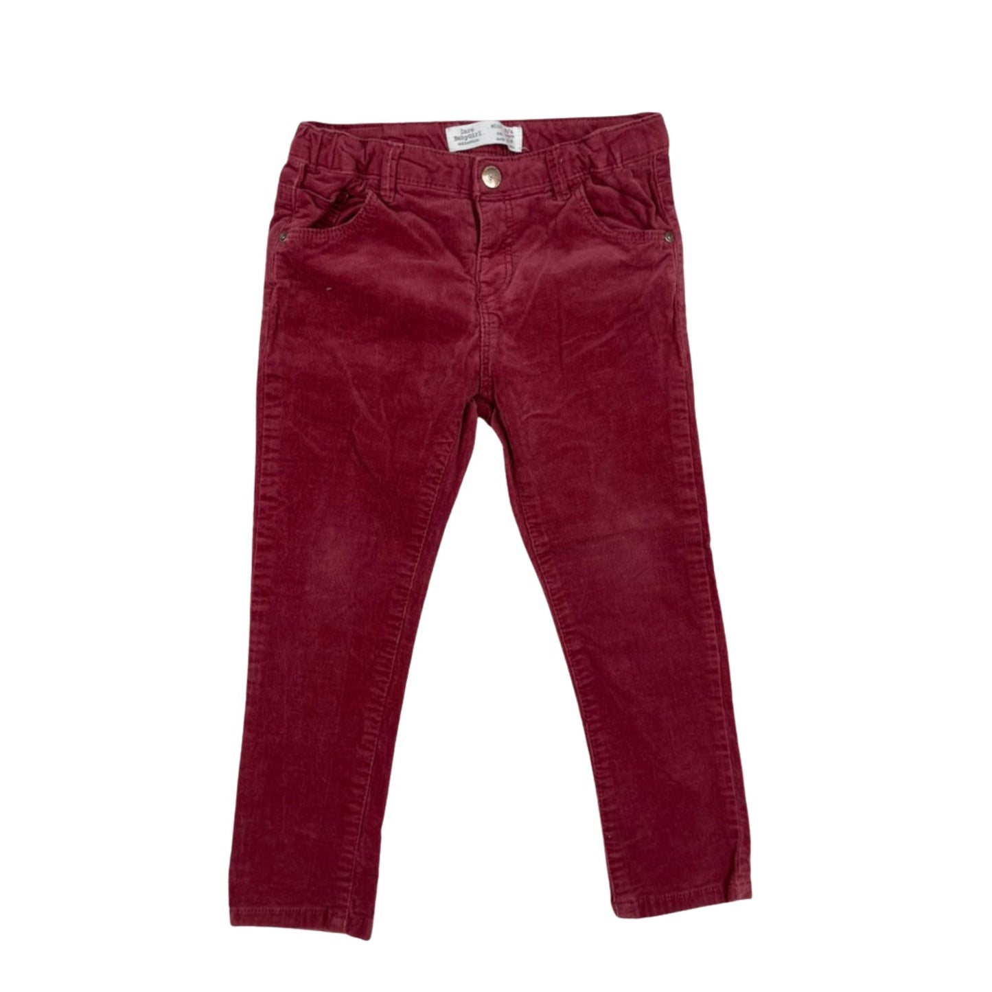Bordeauxfarbene Cordhose für Mädchen Größe 104