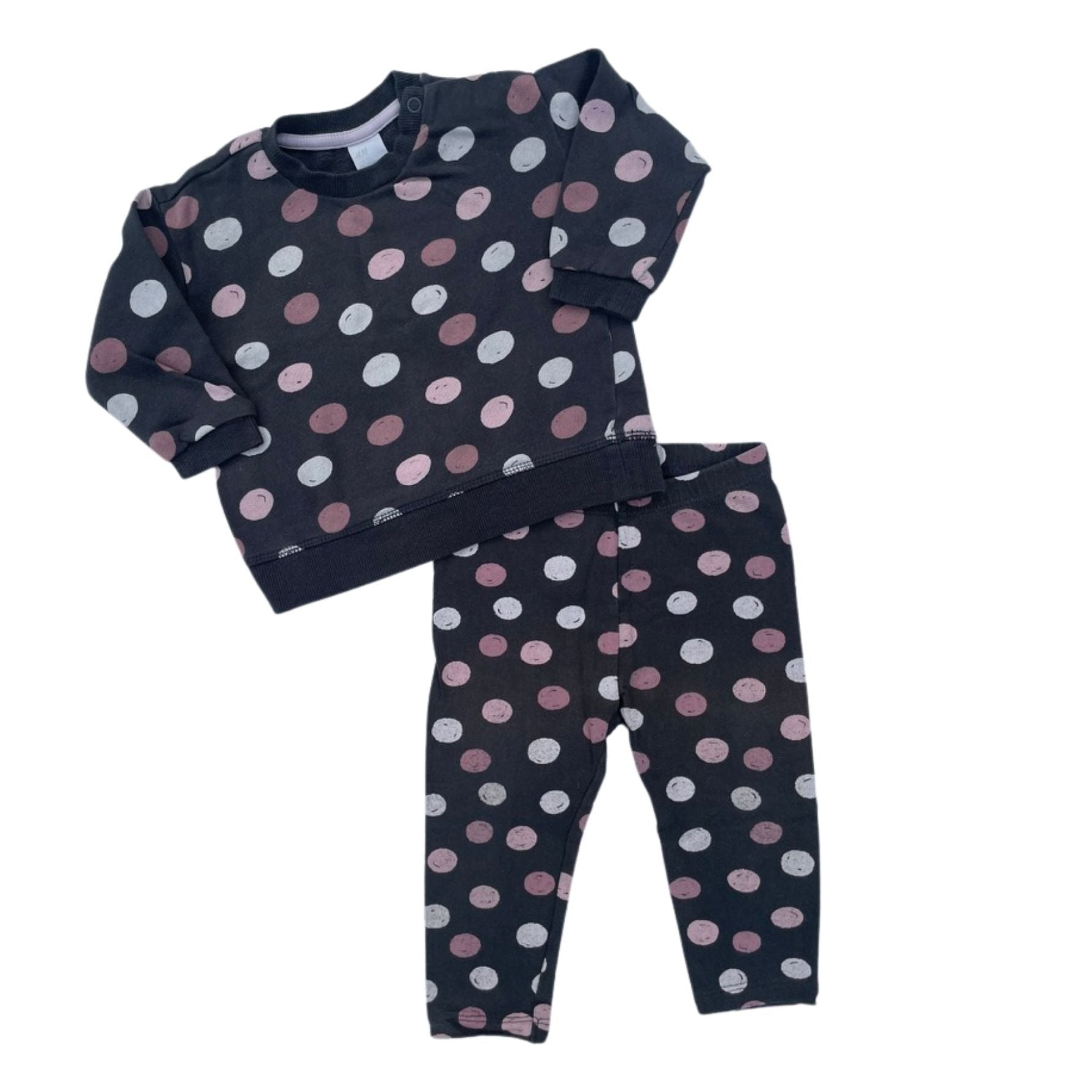 Pullover und Leggings Set mit Punkten für Mädchen