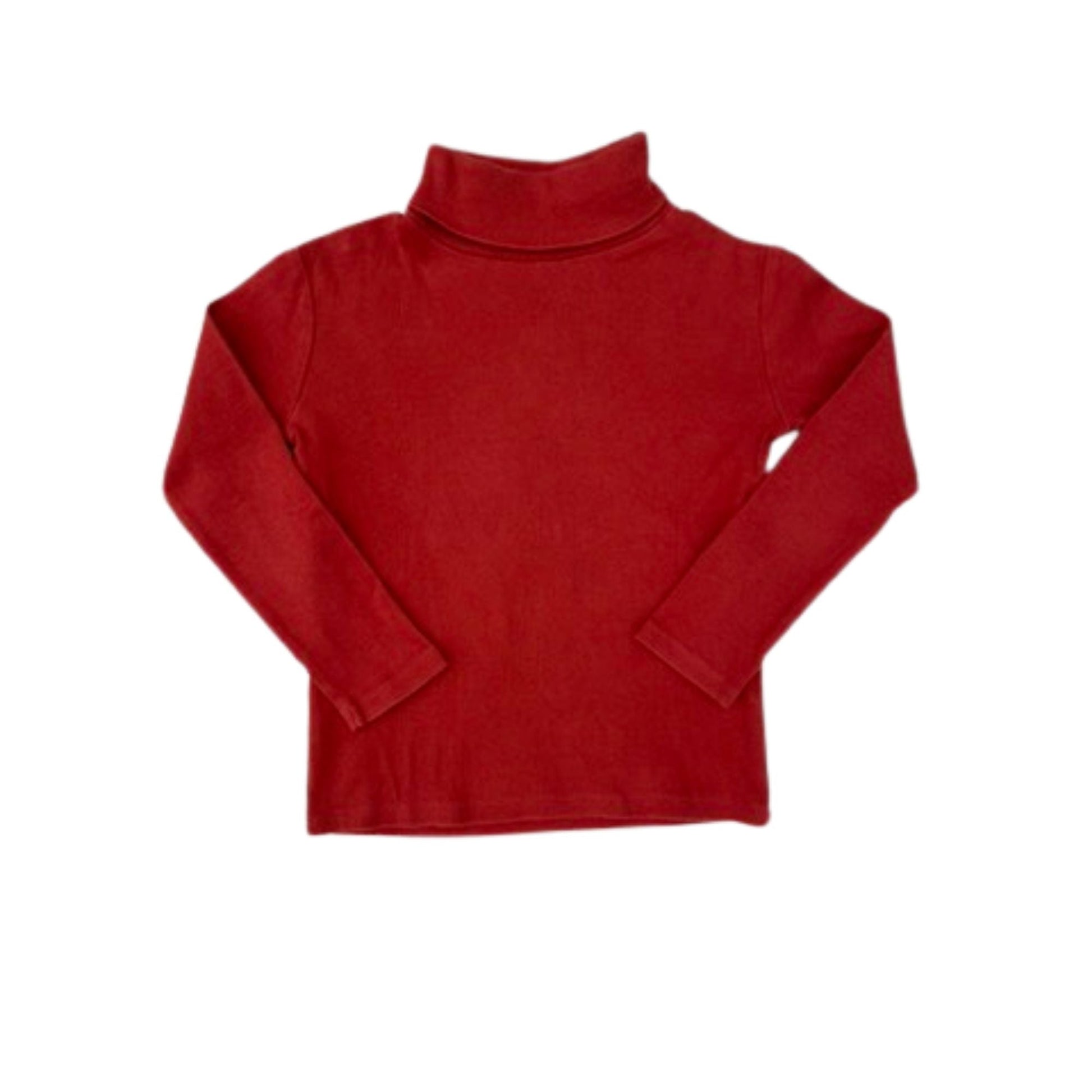 Weinrotes Langarmshirt mit Rollkragen für Kinder