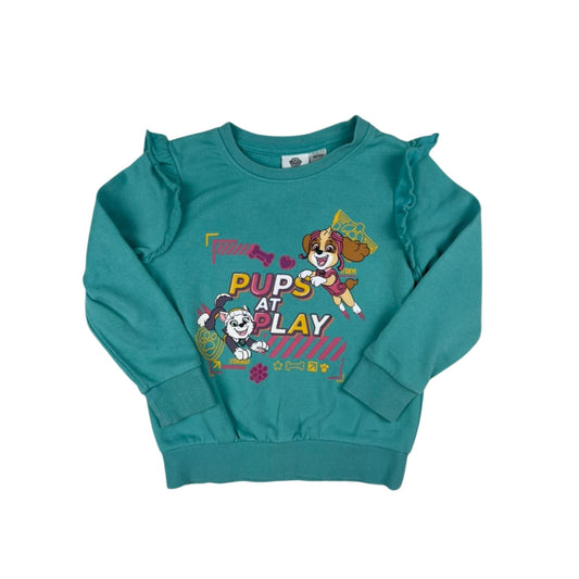 Grüner Pullover mit Paw Patrol Charakteren für Kinder