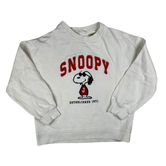 Weißer Pullover mit Snoopy-Aufdruck