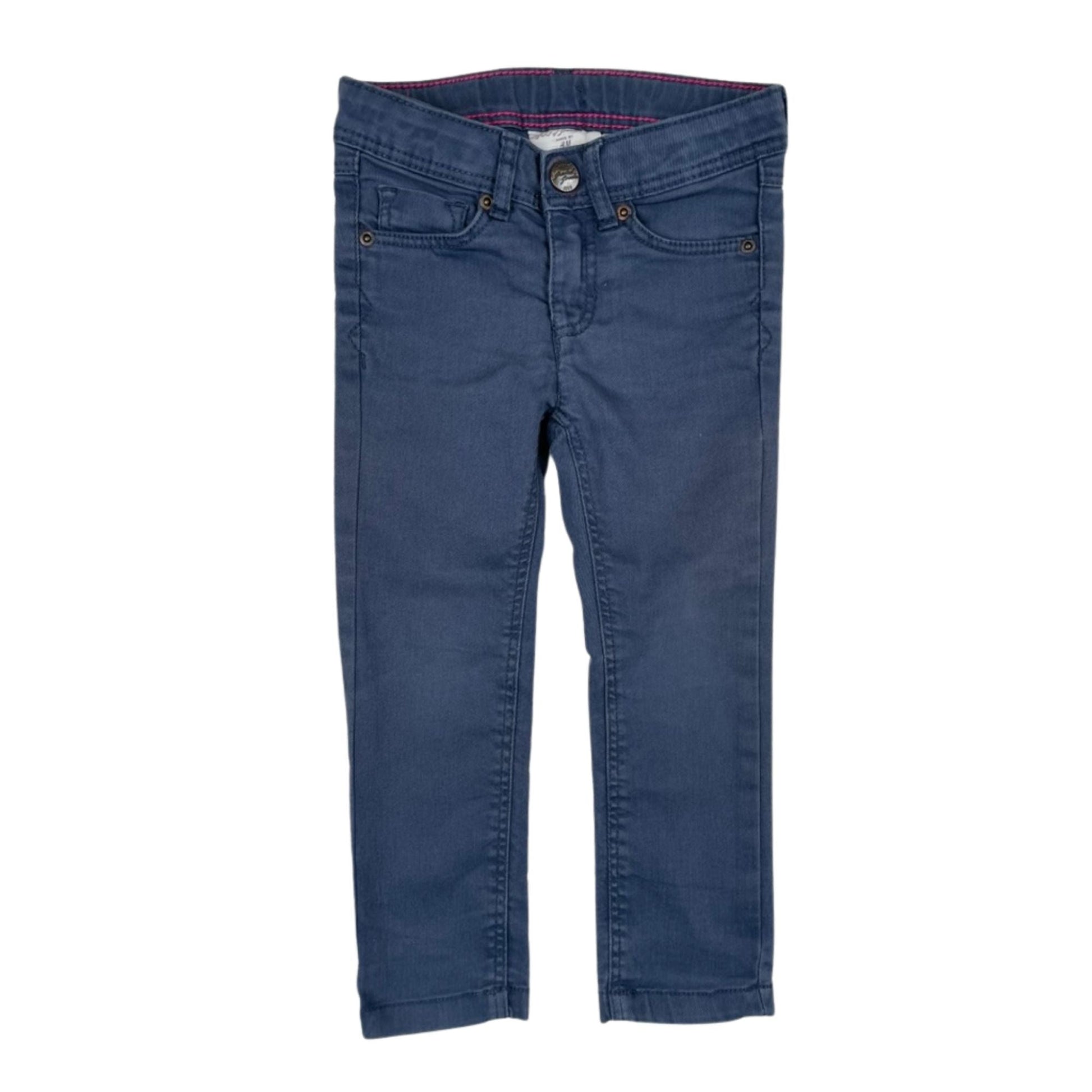 Dunkelblaue Mädchenhose aus Baumwollmischung