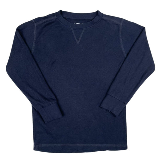 Dunkelblaues Langarmshirt aus Baumwolle für Jungen