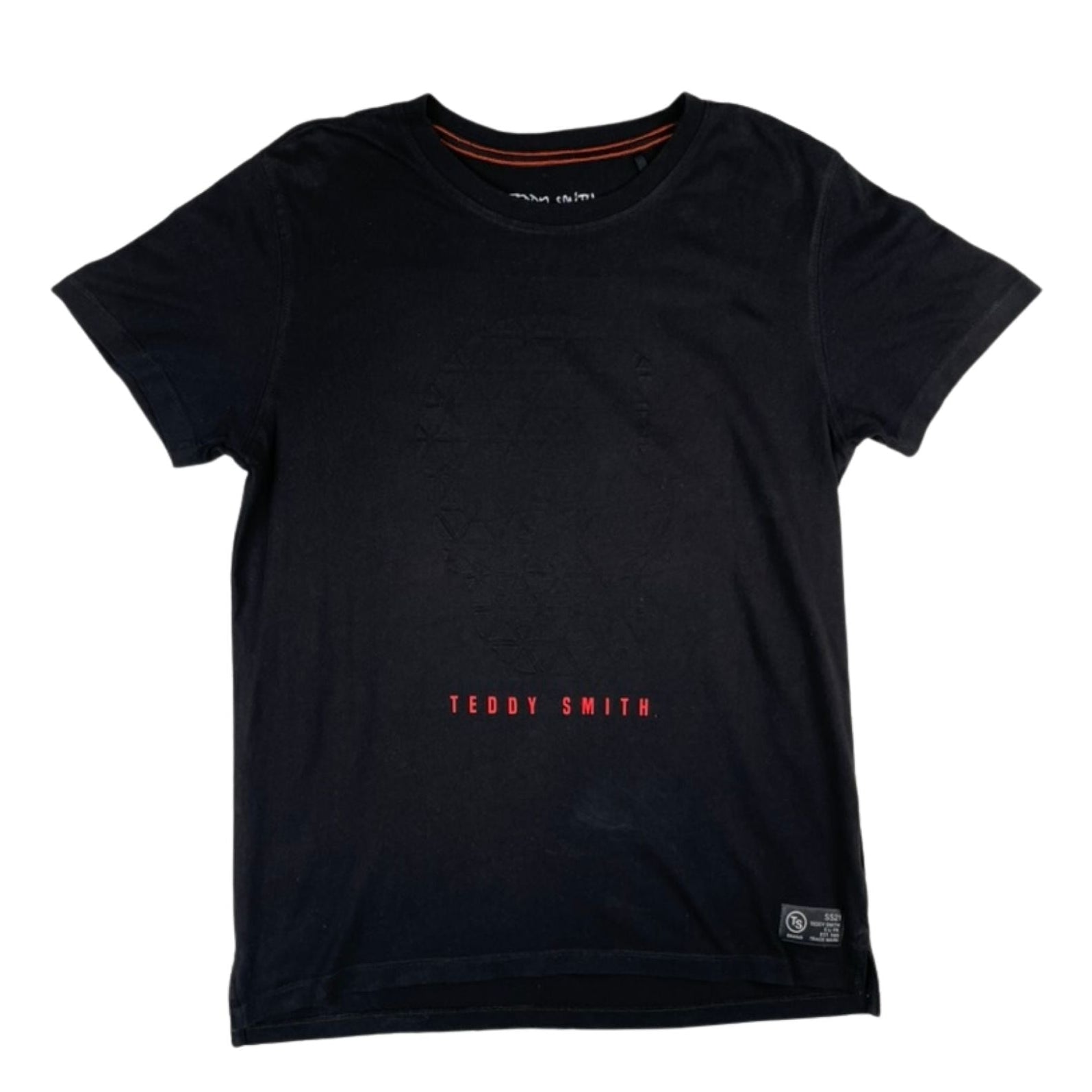 Schwarzes T-Shirt mit TEDDY SMITH Schriftzug